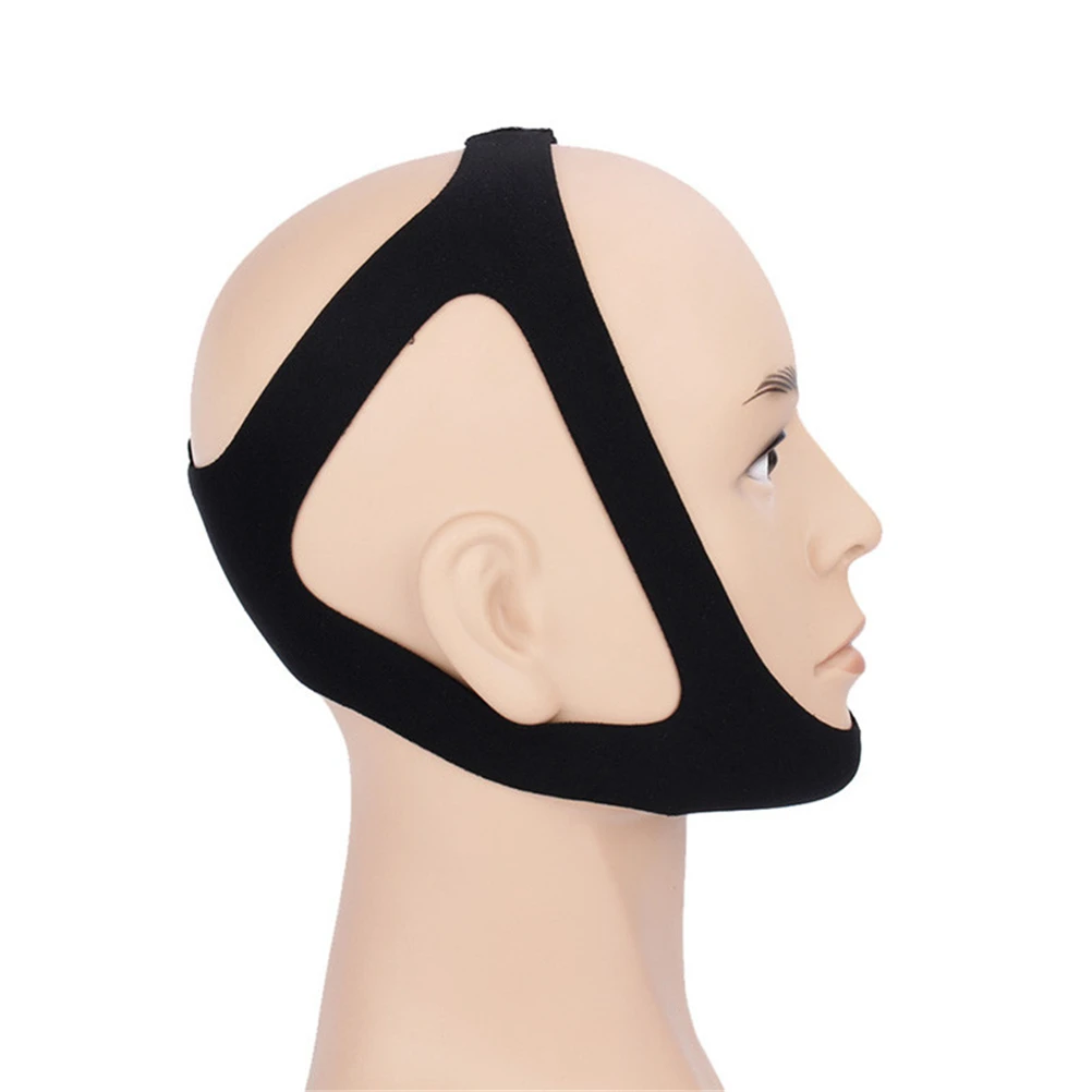 1PCS Black Color Men Women Anti Snore Chin Strap Care Sleep Stop Snoring Belt Jaw Supporter Apnea | Красота и здоровье