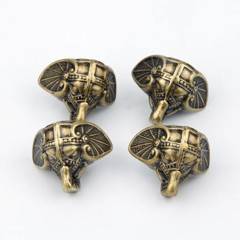 8 шт. античный слон Ретро Бронзовый ящик для ювелирных изделий деревянная коробка