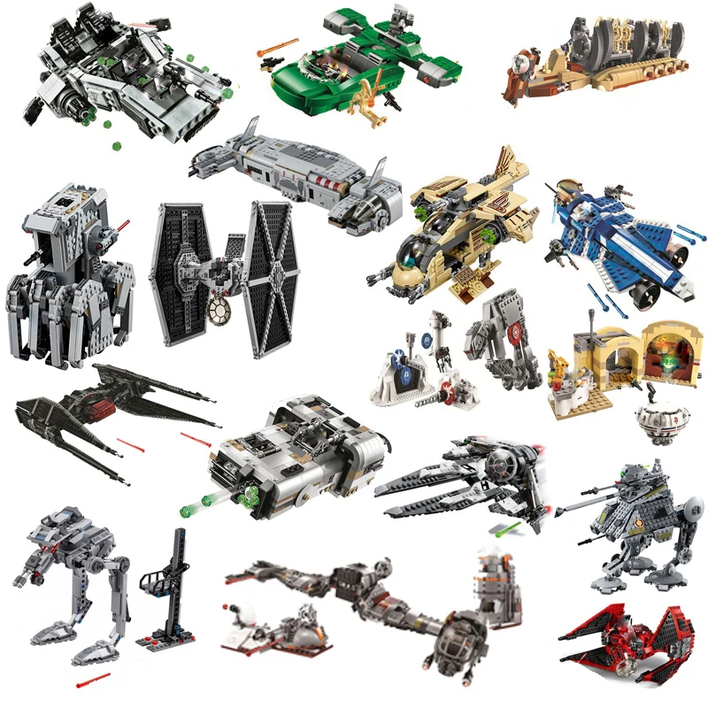 

11420 11424 Fighter Block Set Spaceship Model Building Brick Blocks Toys for Kids Christmas Gifts space wars blocks buildmoc