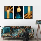 Абстрактная живопись полосы зебры пространство-время минималистическое настенное Искусство Холст плакат печать скандинавские картины украшение для дома