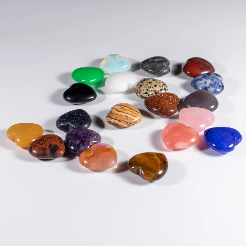 

Crystal Heart Gem Stone No Hole Natural Agate DIY Earring Necklace Wedding Accessories 16pcs Lot For Jewelry Making