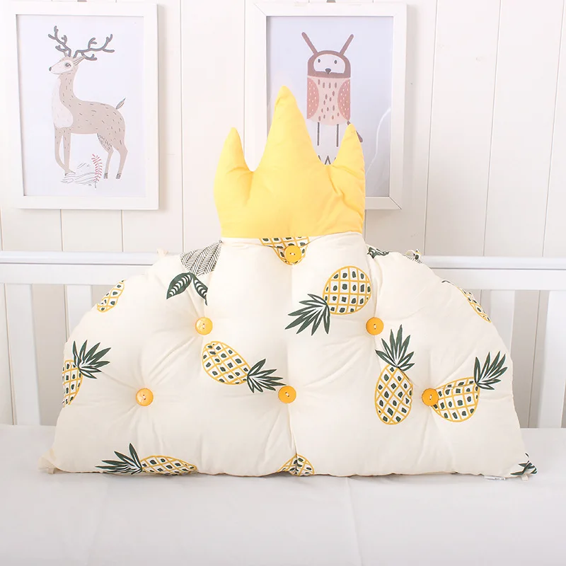 Детская кровать бампер спинка для ночной хлопоковая Подушка Корона Форма защита