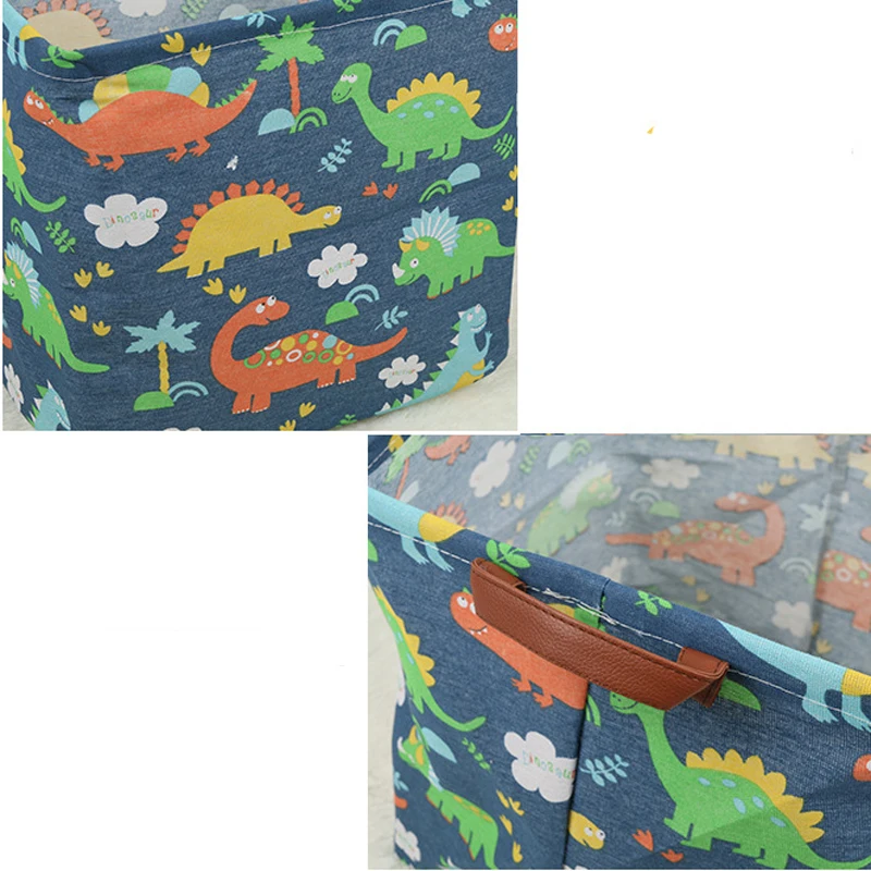 

Cartoon Storage Basket for Toys Dirty Clothes Basket Living Room Sundries Box Fabric Finishing Foldable Organizer Laundry Hamper