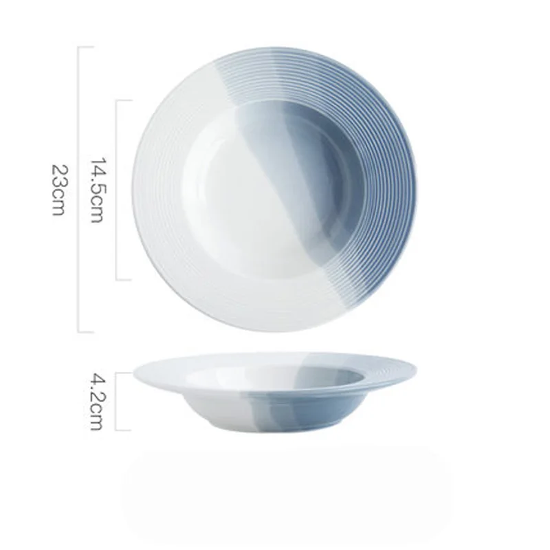 Простая керамическая Соломенная шляпка тарелка для французских макаронных