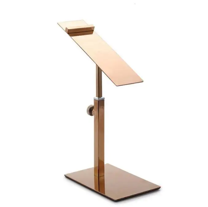 

10pcs Stainess Steel Shoes Display Stand Boutique Shop Men/women's Shoes Holder Adjustable Height Shoes Display Rack Wholesale