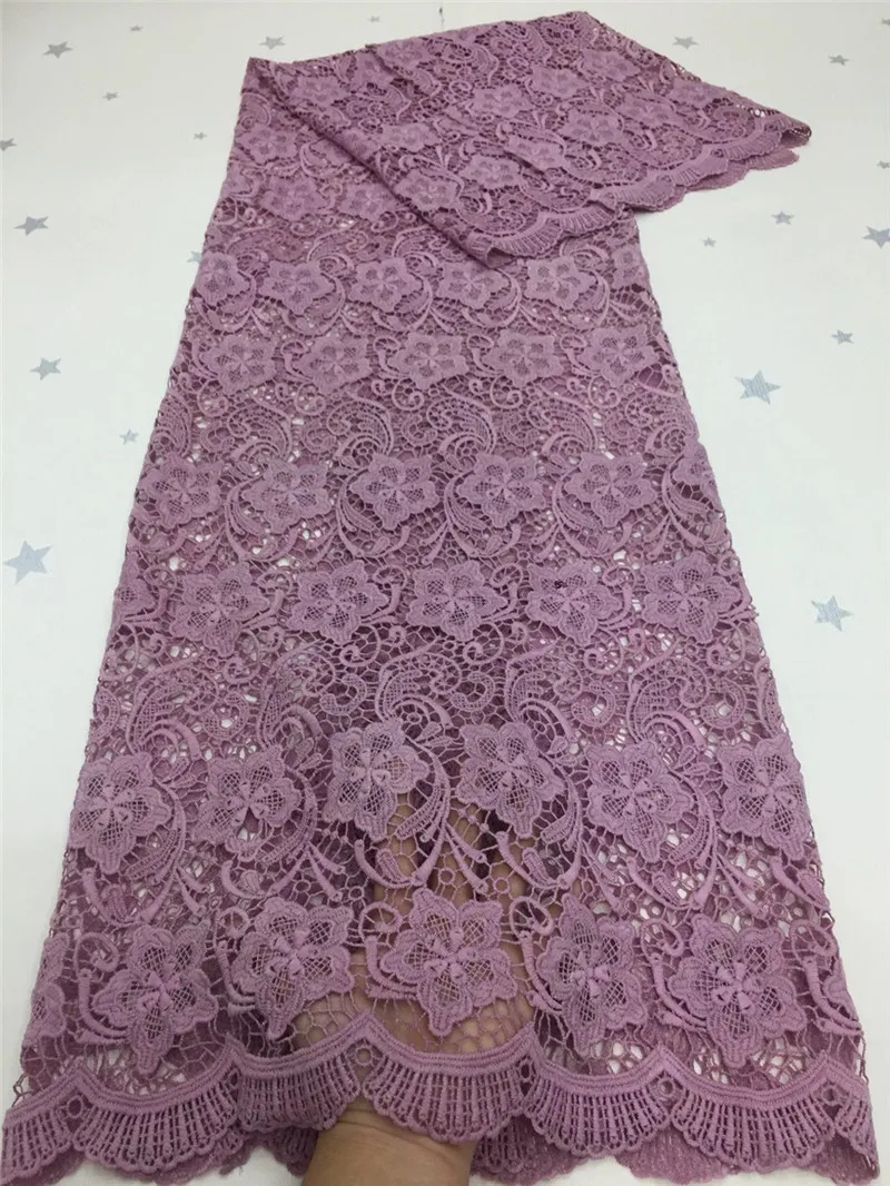 

5yards guipure lace fabric comfortable flowers milk silk lace fabric pure colour water soluble lace for dress XZX9201
