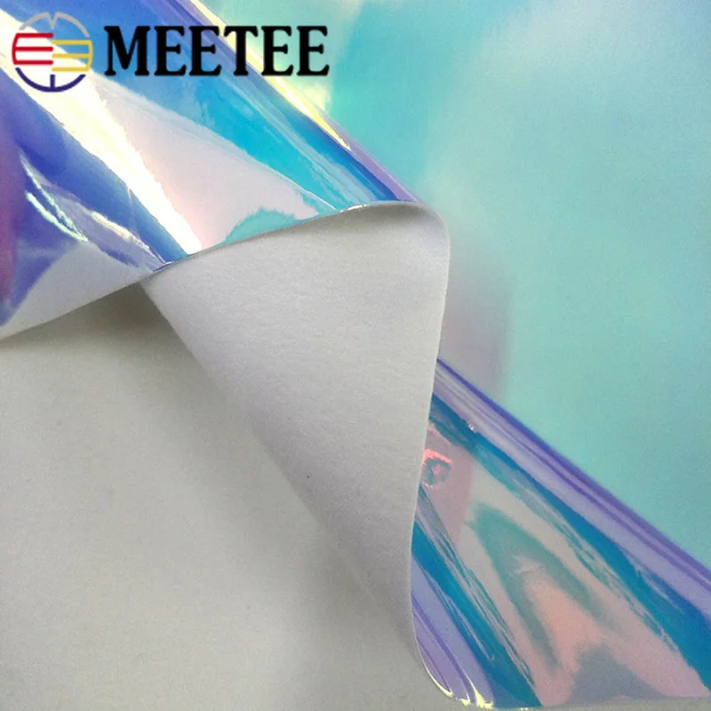 Meetee 50/100X138cm Синтетическая кожа ткань ПУ зеркальная Светоотражающая