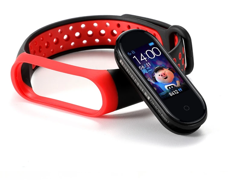 Спортивный дышащий жидкий силиконовый ремешок для Xiaomi mi Smart Band 4 mi band 4 NFC global mi Band 3 Watch