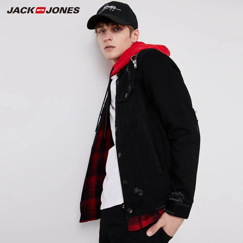 JackJones Для мужчин комплект платья из двух частей уличная джинсовая Caogo куртка