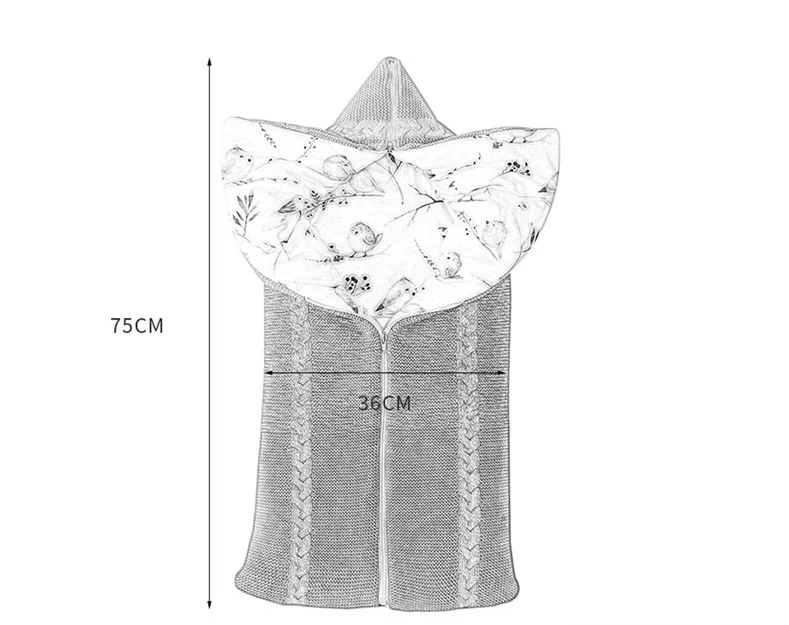 Newborn Winter Swaddle Infant Thicken Anti-kick Sleeping Bag Baby Autumn Winter Envelope Zipper Sleeping Bag Kids Blanket Quilt