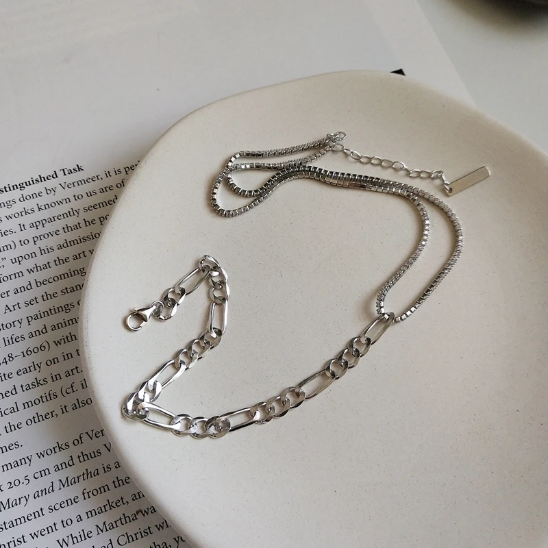 Ожерелье чокер женское из серебра 925 пробы с цепочкой|Ожерелья| |