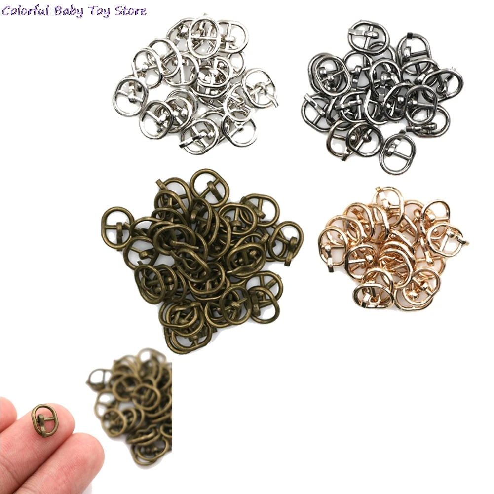

Hot Sale 10PCS 5.5MM Mini Ultra-small Tri-glide Buckle Belt Buckle Doll Bag Buckle Diy For Mini Doll Buckle Shoes Accessories