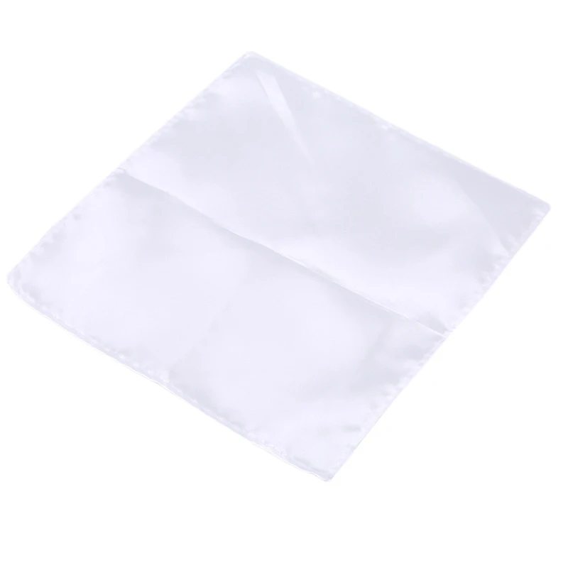 Мужские атласные однотонные костюмы Карманный платок для мужчин Свадебный