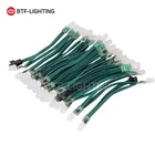 50100 шт., 9 мм, 12 в пост. Тока, зеленый провод WS2811 IC, светодиодный пиксельный модульный шнур, не водонепроницаемый IP30, полноцветный адресуемый