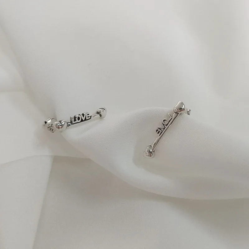 925 пробы серебряные серьги простые циркониевые длинные линии уха смайлик