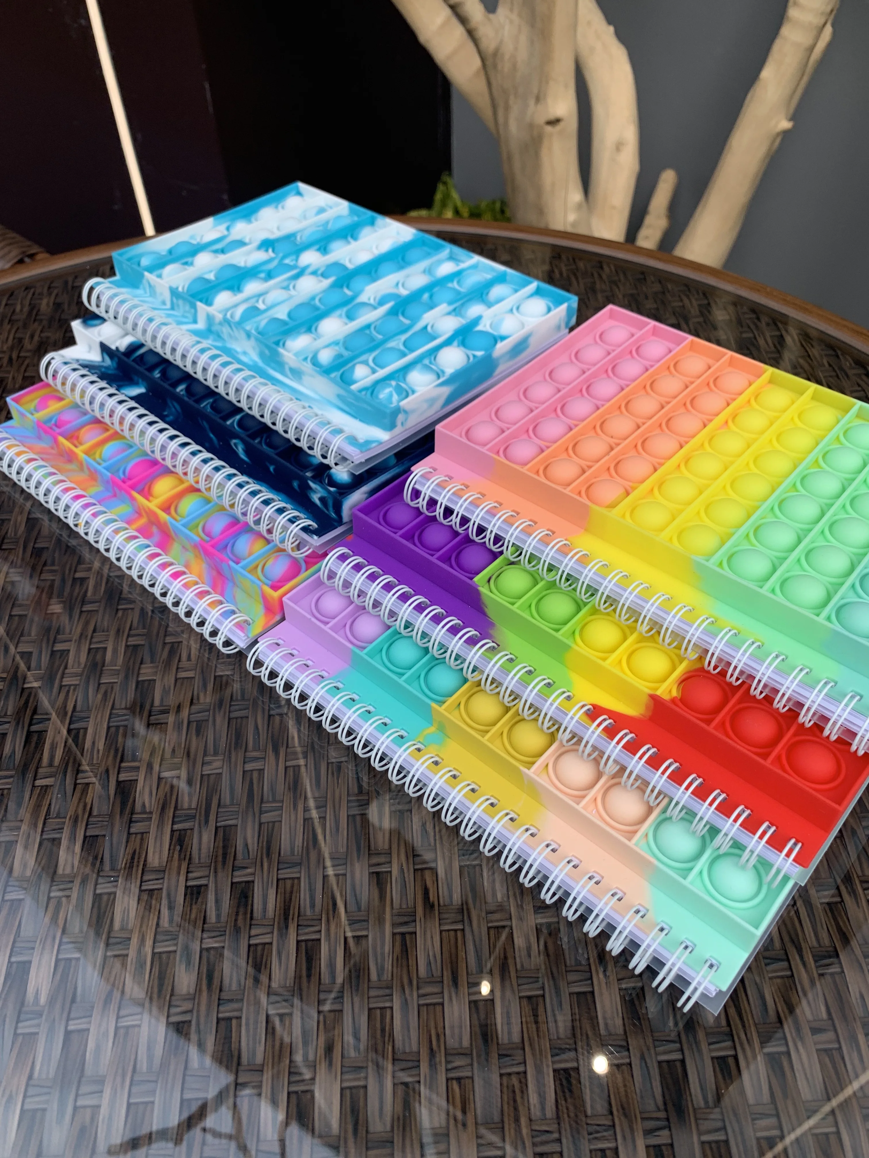 new pop its push bubble fidget toys pencil case and notebook children stress relief squeeze toy antistress soft squishy kids toy free global shipping