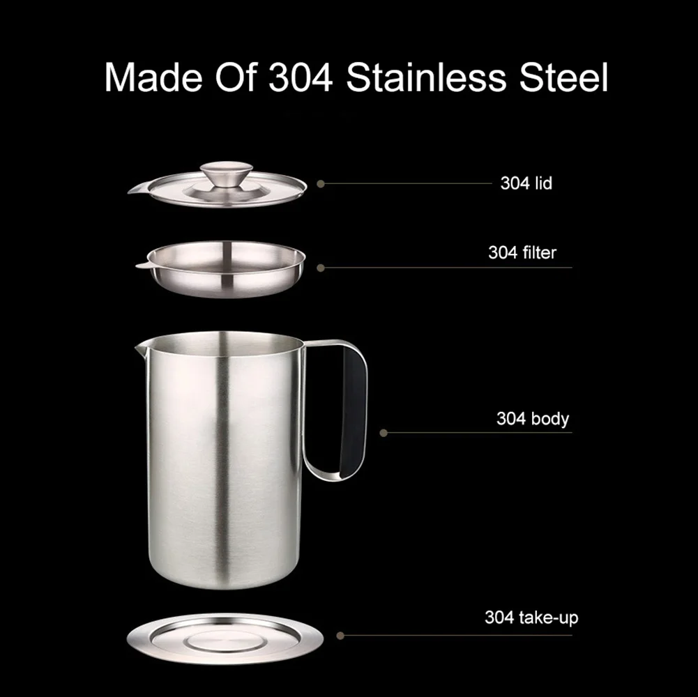 1/1. 5л Бутылка для масла из нержавеющей стали с сетчатым фильтром диспенсер