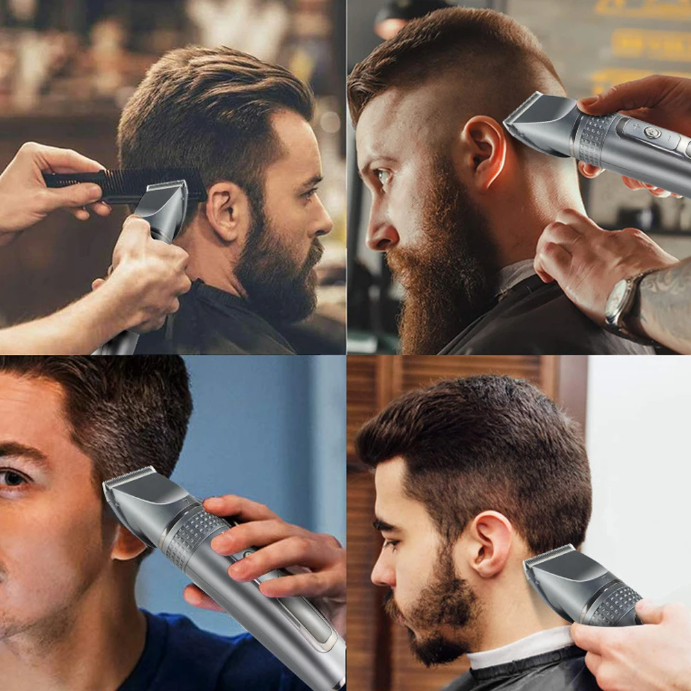 

Professional Digital Hair Trimmer Rechargeable Electric Hair Clipper Men's Cordless Haircut Adjustable Powder Metallurgy Knife
