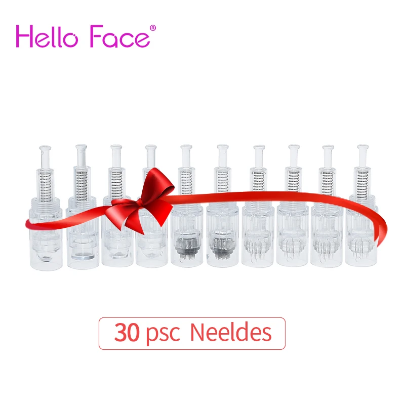 30 шт. микроиглы для автоматической дермапены винтовой картридж круглые Dr. Pen