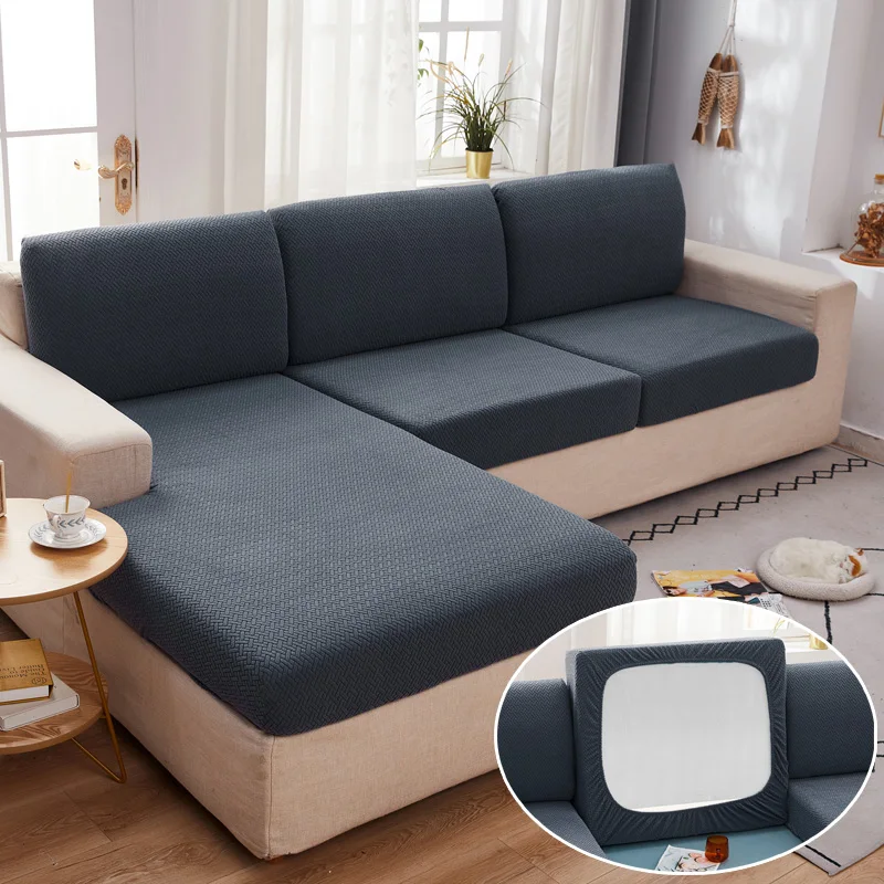 

Sofa Seat Covers Set for Living Room Chaise Lounge 3 seater Cushion Elastic Corner Armchair Couch Slipcover Furniture Protector