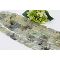 28x38mm natural smooth green prehnite%c2%a0rectangular shape beads for diy necklace bracelet jewelry make 15 free delivery