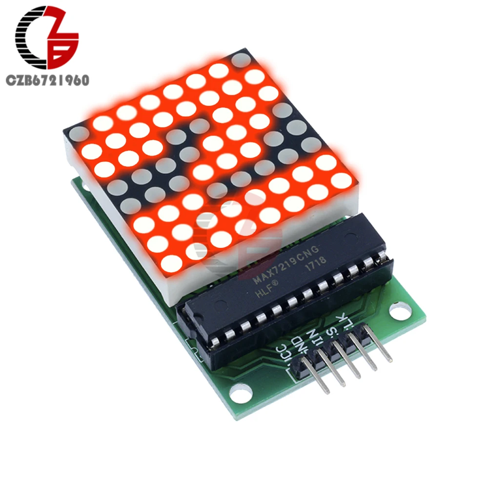 MAX7219 СВЕТОДИОДНЫЙ матричный модуль MCU красный светодиодный модуль 5 в интерфейсный модуль 8x8 выходной вход общий катод для Arduino