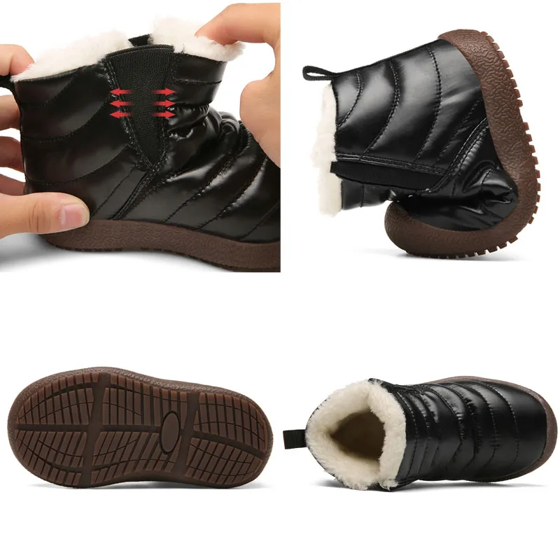 2020 Winter Boots Girls Waterproof Snow Shoes Kids Toddler Keep Warm Children For Girl Boys Boots Ankle Winter Baby Shoe Buty