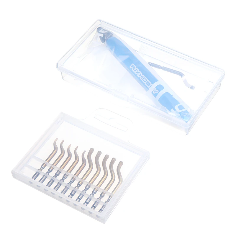 

10Pcs RJX Handle Scraper Deburring Tool Deburring Trimming Blade Cutter Tools Kit For Metal, Plastic, And PVC