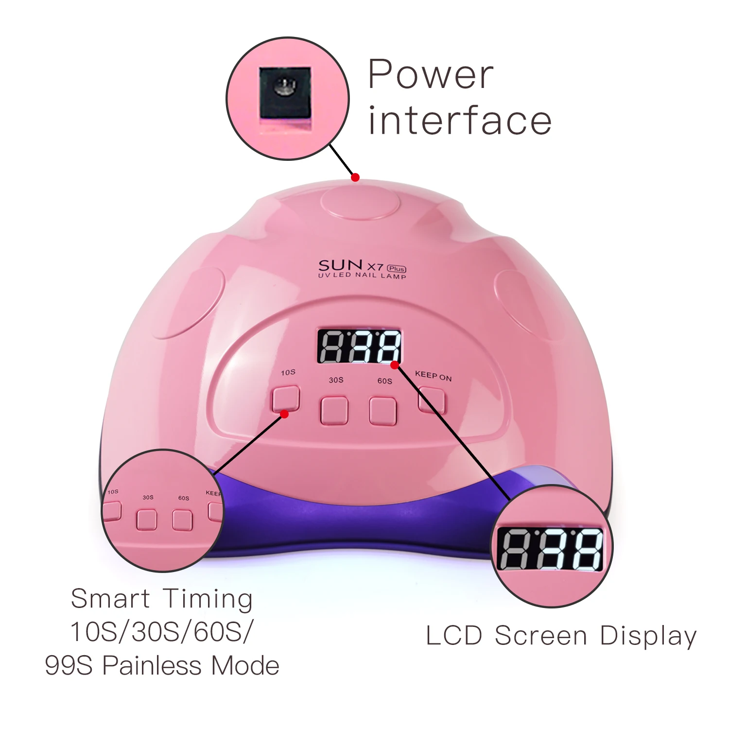 SUN X7 Plus 90W LED UV Lamp Nail Dryer 36 Professional For Drying Gel Polish 10/30/60 Timer Auto Sensor Art Machine Hot | Красота и