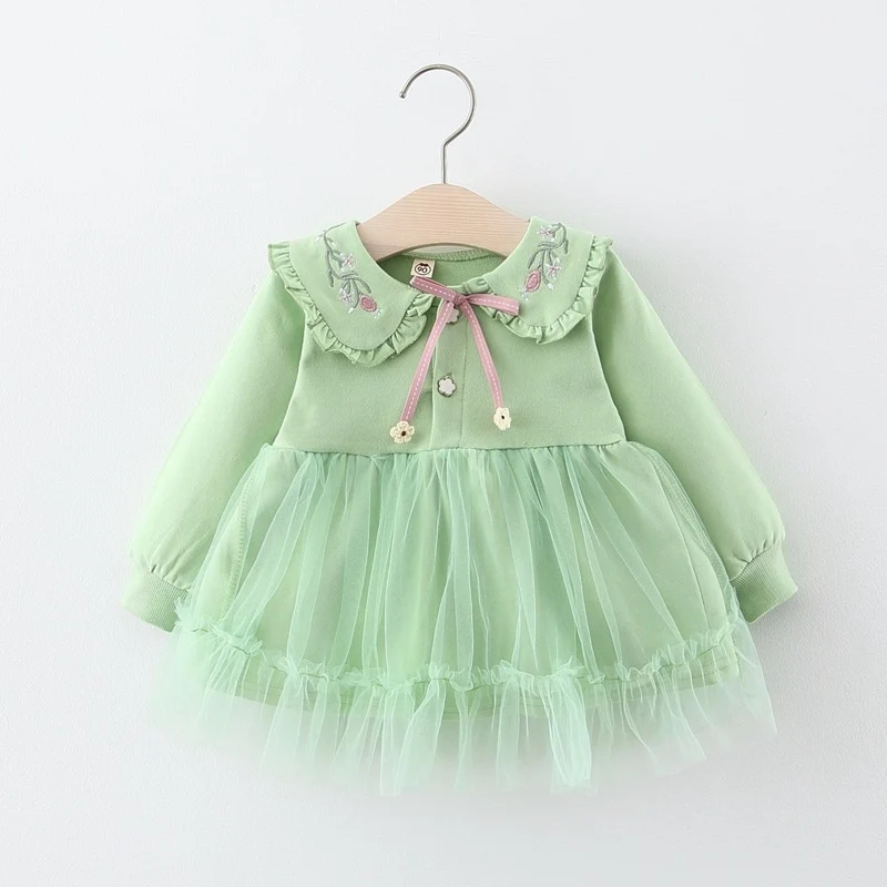 Платье принцессы для девочек коллекция 2020 года сезон весна Сетчатое платье в