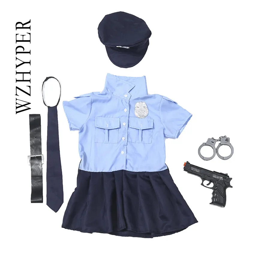

Adorable Cute Girls Tiny Cop Police Officer Playtime Cosplay Uniform Kids Coolest Little Baby Halloween Costume Age 3-14 Years