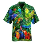 Рубашка мужская с короткими рукавами и звериным принтом, Свободный кардиган на пуговицах, гавайская стильная вентилируемая блуза, M11, лето размера плюс