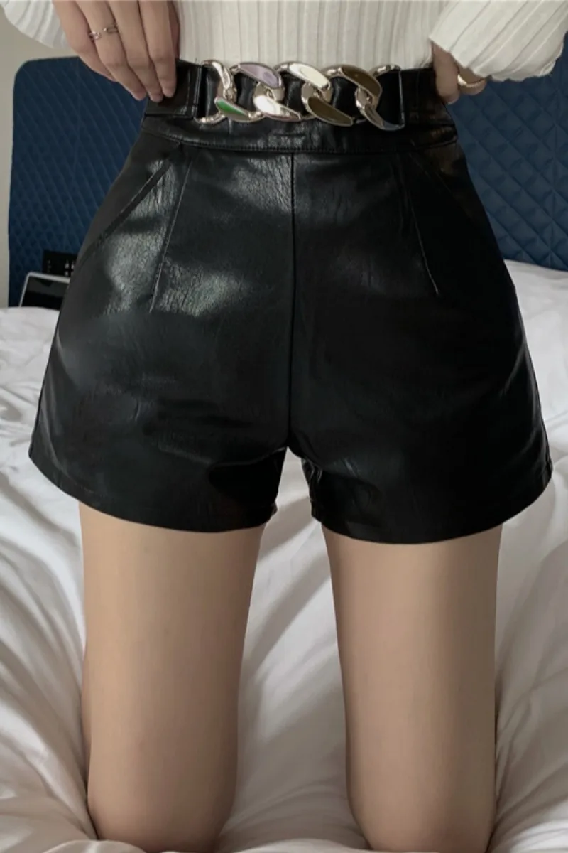 

Autumn 2020 New Versatile Pu Leather High Waist Slim Wide Leg Slim A-line Boots Leggings Leather