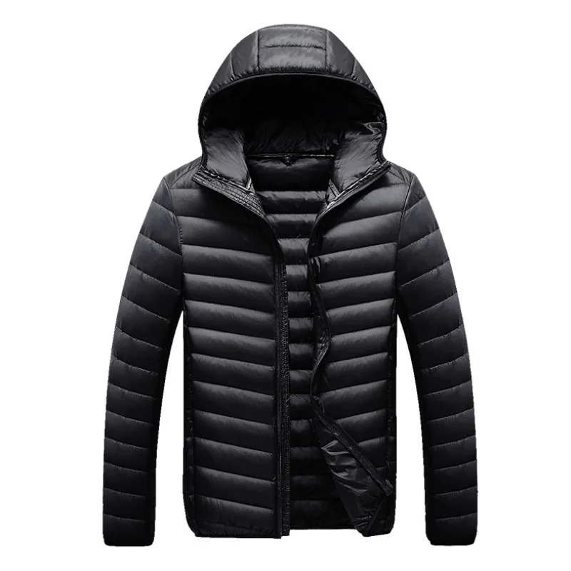 

Men's All-Season Ultra Lightweight Packable Down Jacket Water and Wind-Resistant Breathable Coat Big Size Men Hoodies Jackets