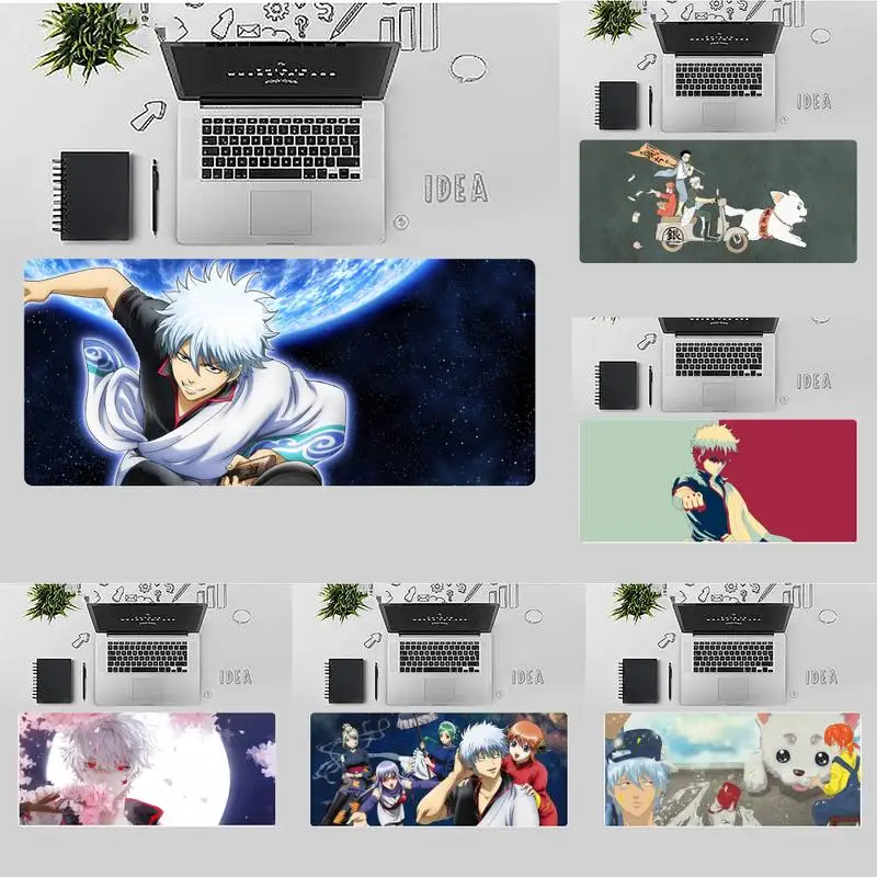 

GINTAMA anime Rubber Gaming mousepad Desk Mat Desk Table Game Office Work gamer Large Mouse pad Mats Non-slip Laptop Cushion