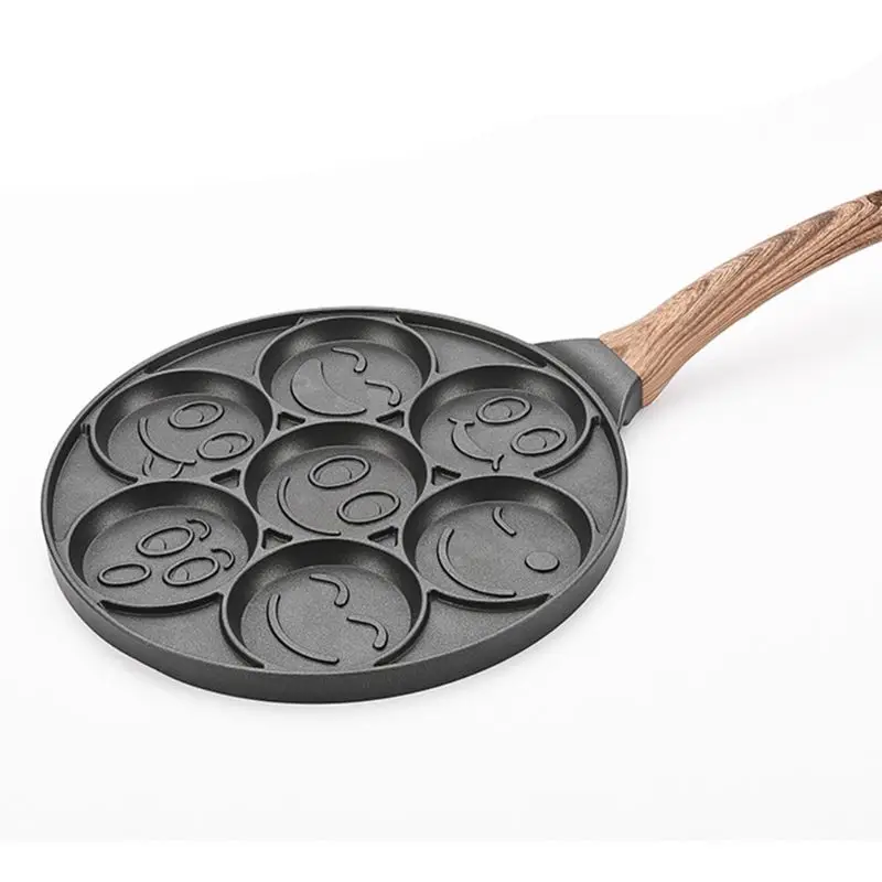 

Non-stick Pancake Pan Smiley Pancake Griddle Flip Cooker with 7 Flapjack Faces