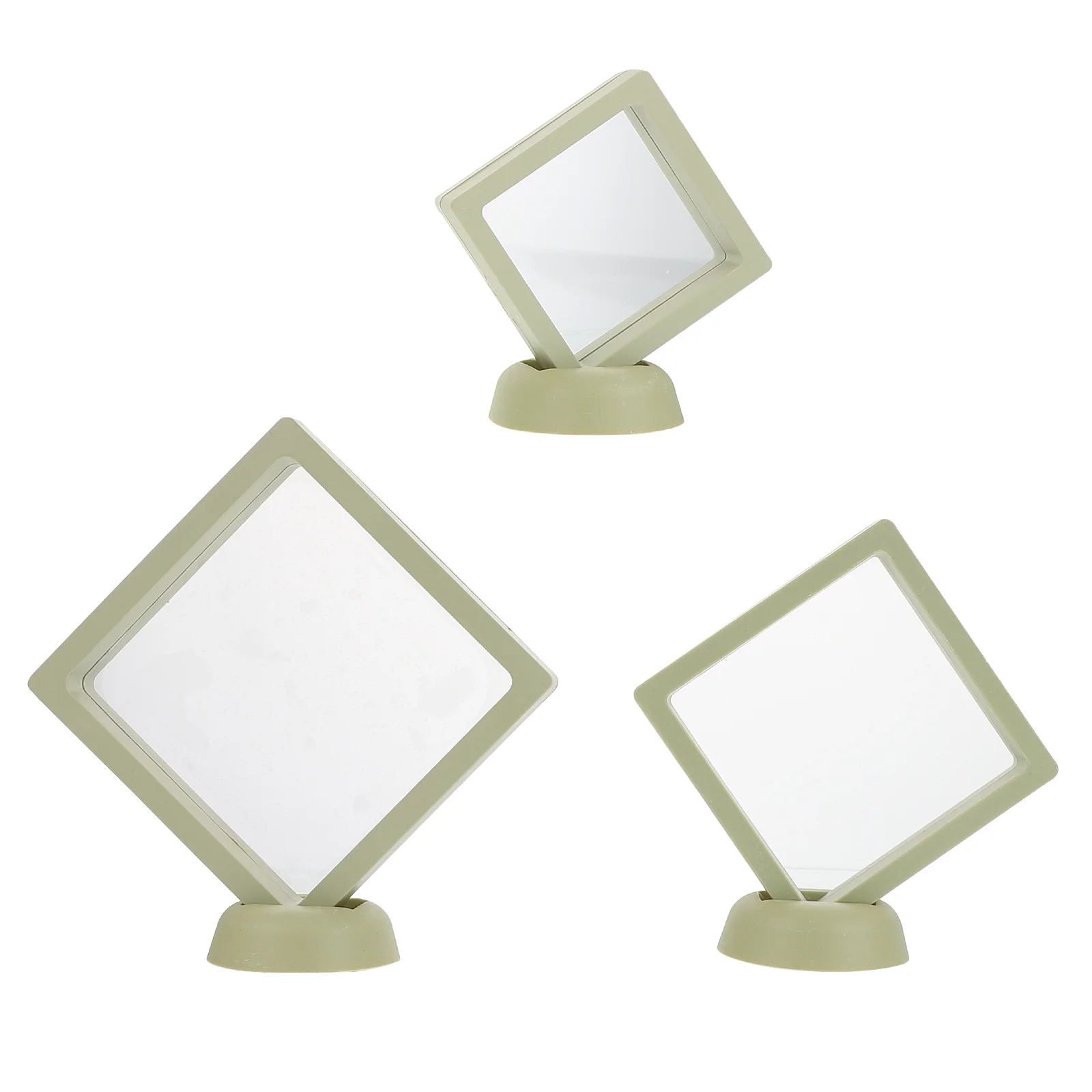 

3 Sets Jewelry Display Box Professional Floating Frame Display Stand Jewelry Box