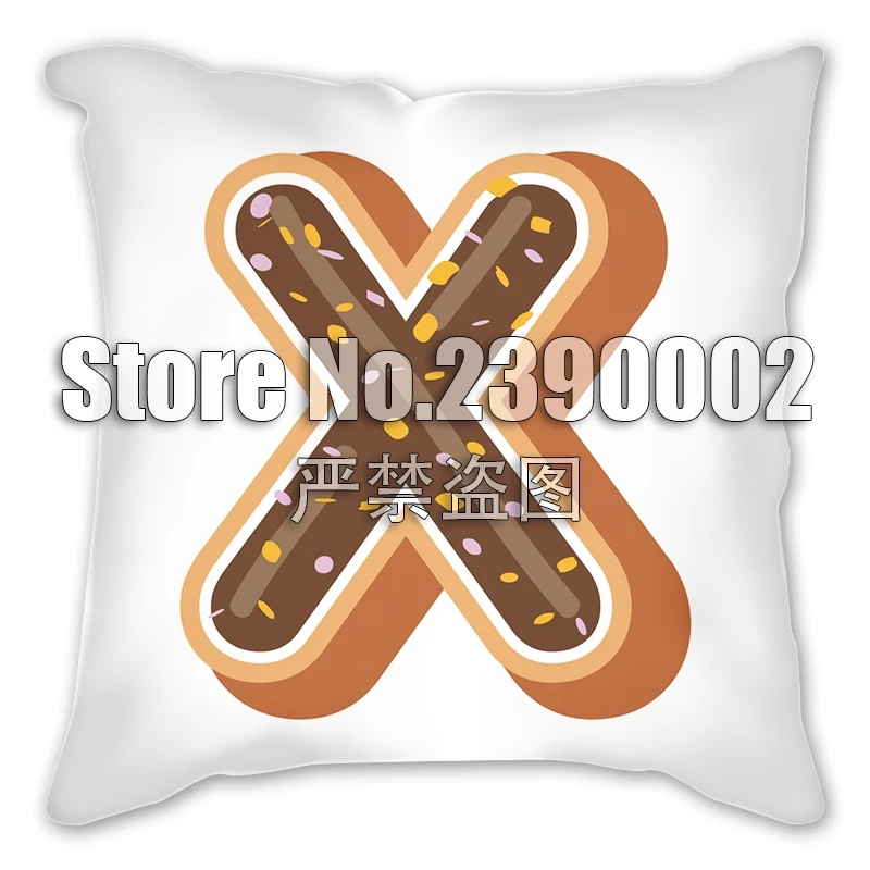 

Cushion Creative Colorful English Letter Alphabet Cushion Cover Polyester Throw Pillowcase Sofa Home Decorative Pillow Covers