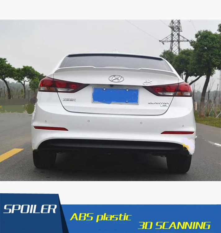 Спойлер для Hyundai Elantra высококачественный спойлер из АБС материала заднего крыла