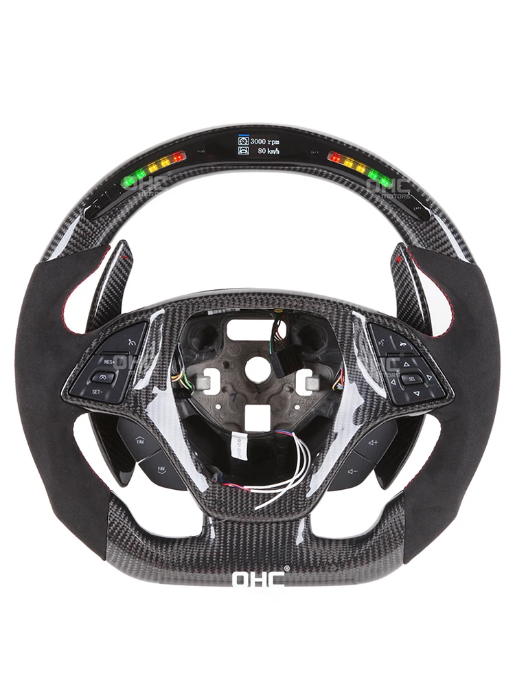 

100% Real Carbon Fiber LED Steering Wheel for Chevrolet WE