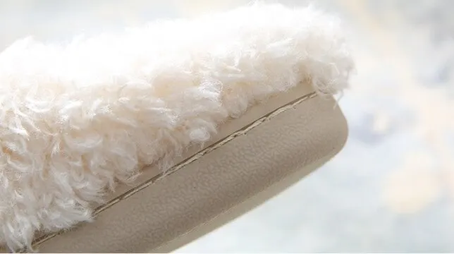 

Fur Dog Slippers New 2021 High Quality Cute Cartoon Animal Women Winter Warm Plush Home Fluffy Slides Cotton House Shoes