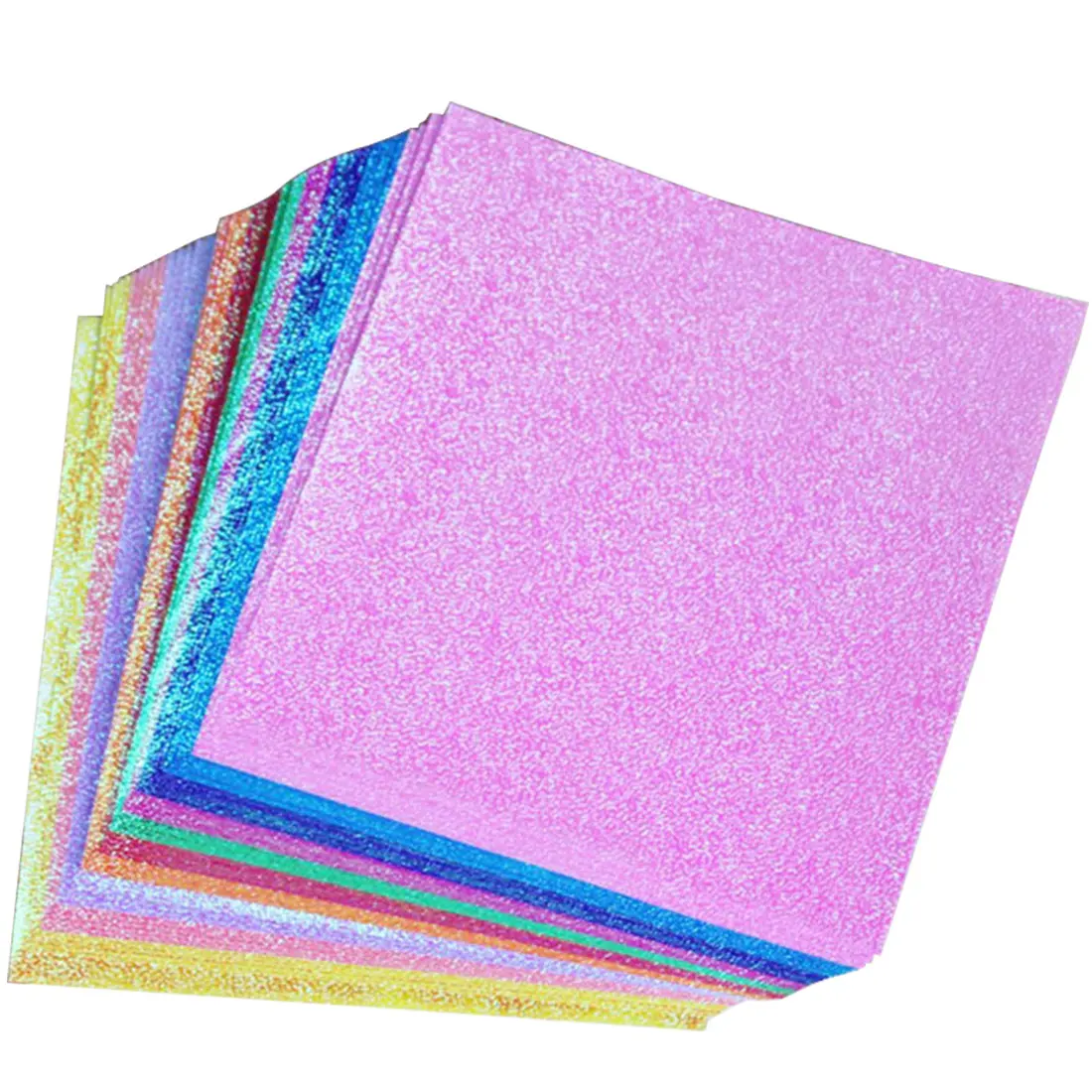 50 шт./компл. однобоковая блестящая Складная одноцветная бумага для детей ручная