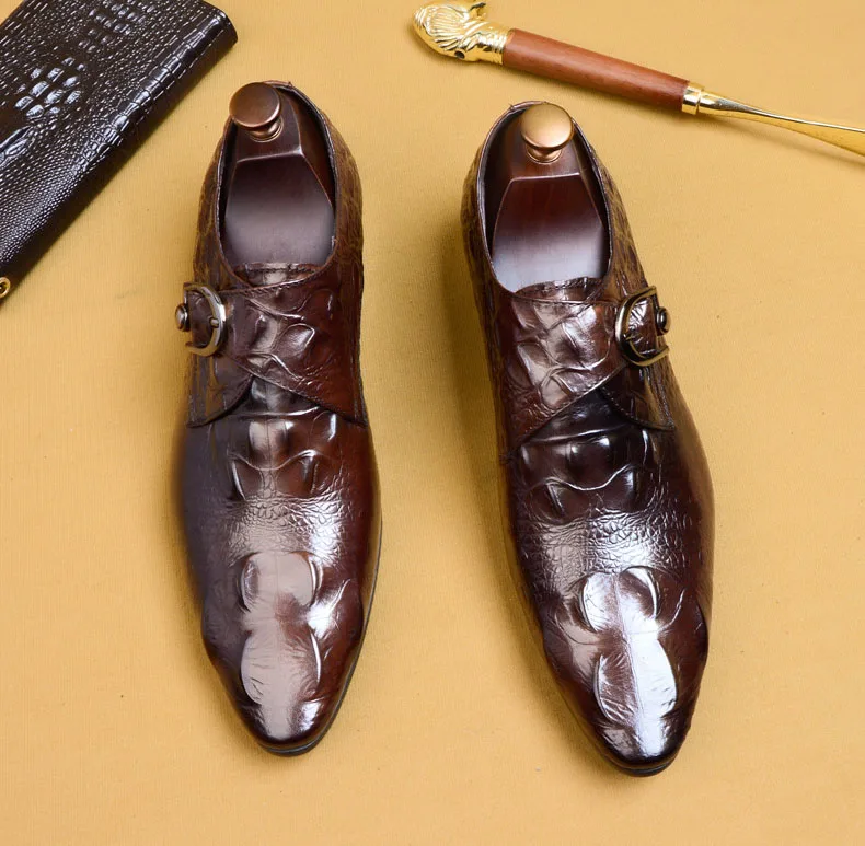 Мужские туфли оксфорды из натуральной кожи с острым носком на плоской