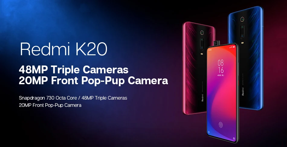 Смартфон Xiao mi Red mi K20 с глобальной ПЗУ, 6 ГБ, 128 ГБ(mi 9 T), Snapdragon 730, 48 Мп+ 20 Мп камера, 4000 мАч, 6,3" AMOLED дисплей