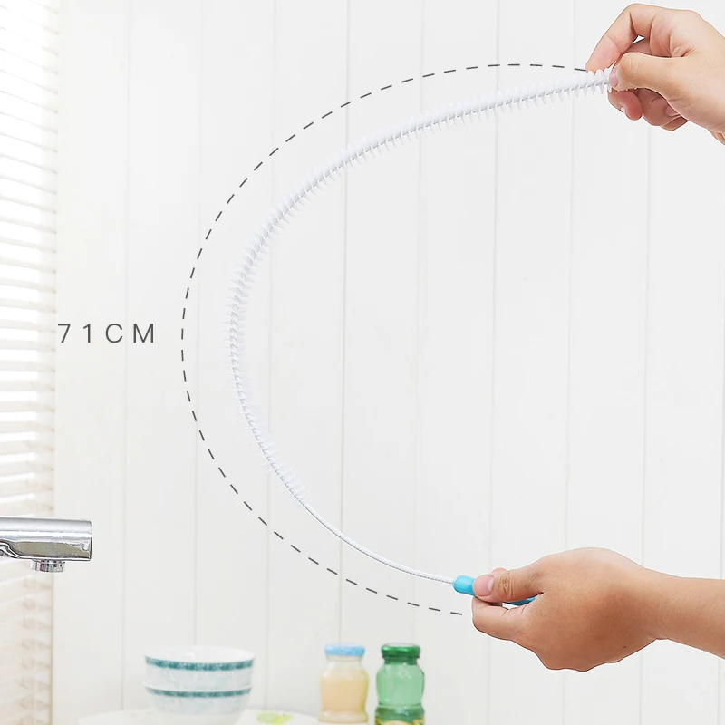 Relief bathroom sink kitchen through sewer floor drain hair cleaning anti-clogging tool pipe dredge |