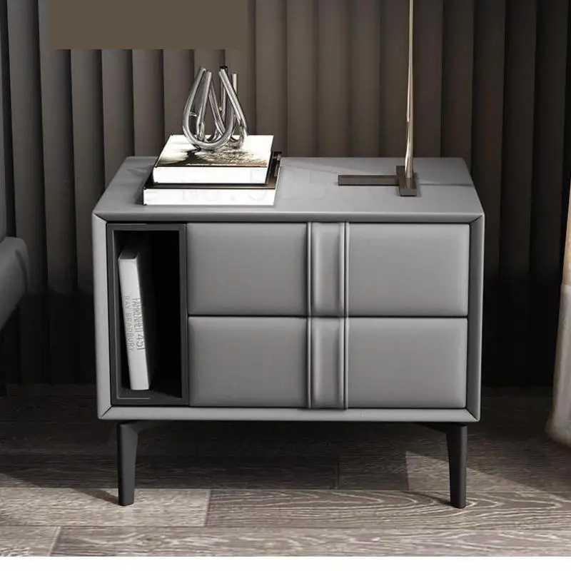 Импортный из России простой современный кожаный ящик прикроватный столик для