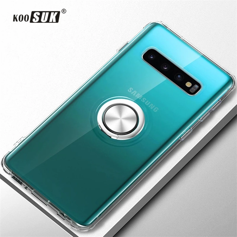 Для samsung Galaxy S10 Lite чехол мягкий ультра тонкий прозрачный держатель кольцо автомобильный Магнитный чехол для телефона для samsung Galaxy S10E S10 Plus S10