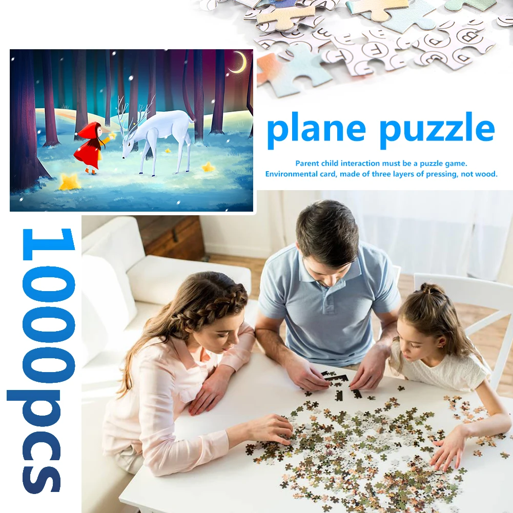 

Funny DIY Puzzle Jigsaw Christmas Eve Kids Adults Assembling Educational Toys Educational Learning Study Toy Gifts