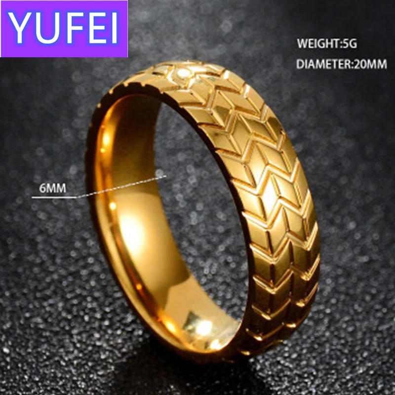 

Gold Silver Color Cool Motorcycle Tire Rings Punk Hip Hop Biker Rings Accessories For Men Women Fashion Party Nightclub Jewelry