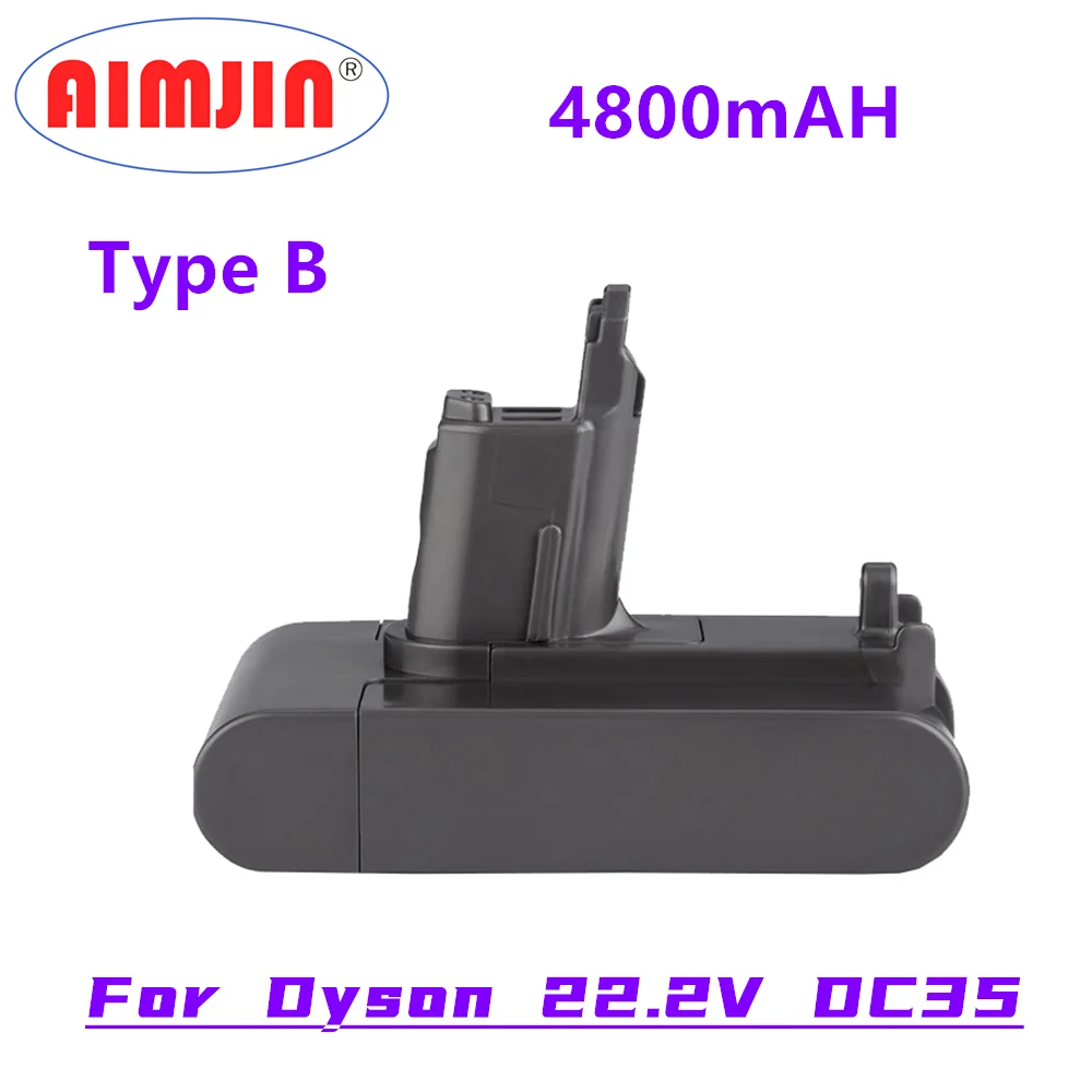 Оригинальный литий-ионный аккумулятор 22 2 в 4800 мАч (только для типа B) Dyson DC35 DC45 DC31